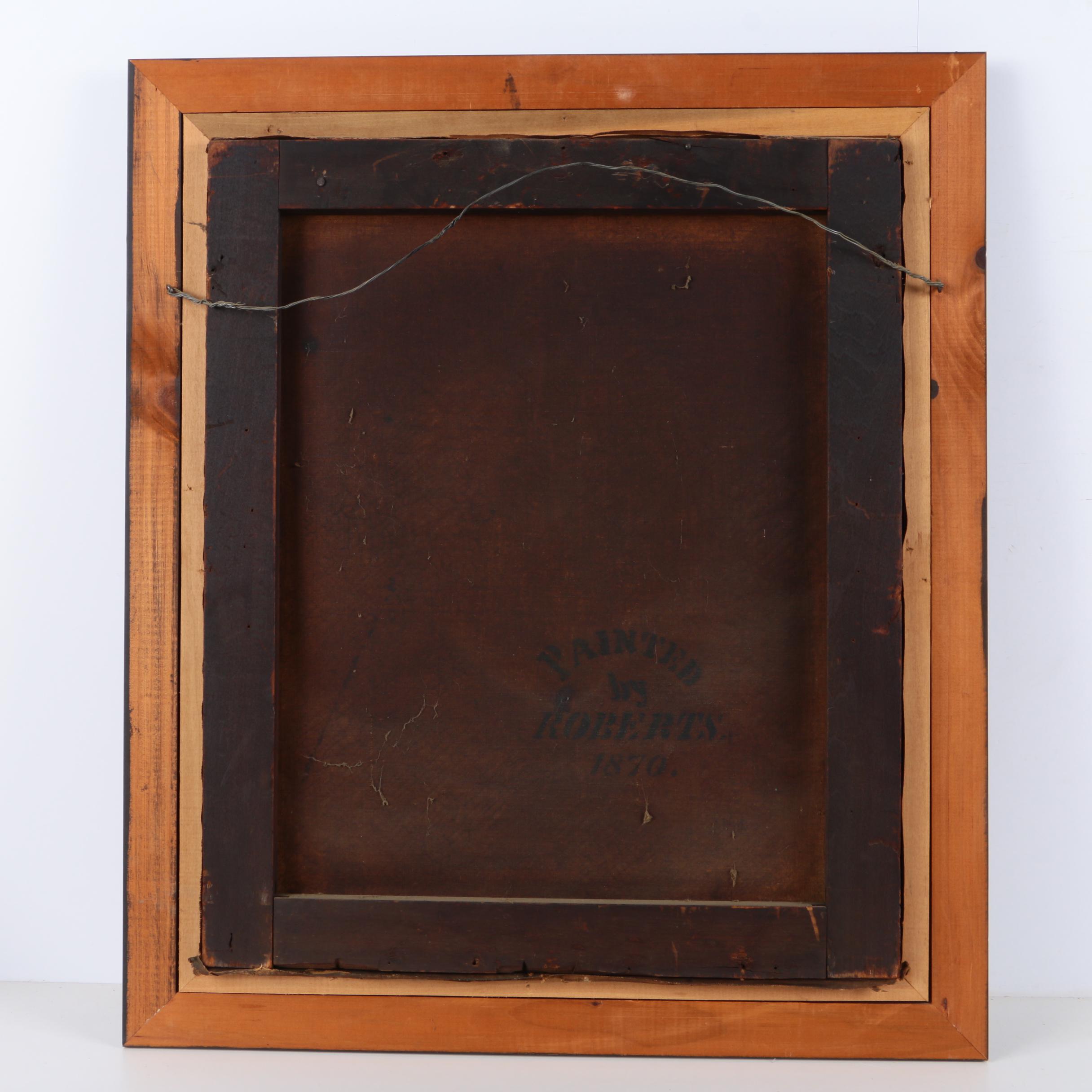 Roberts 1870 Oil Paintings on Canvas Paired Portraits