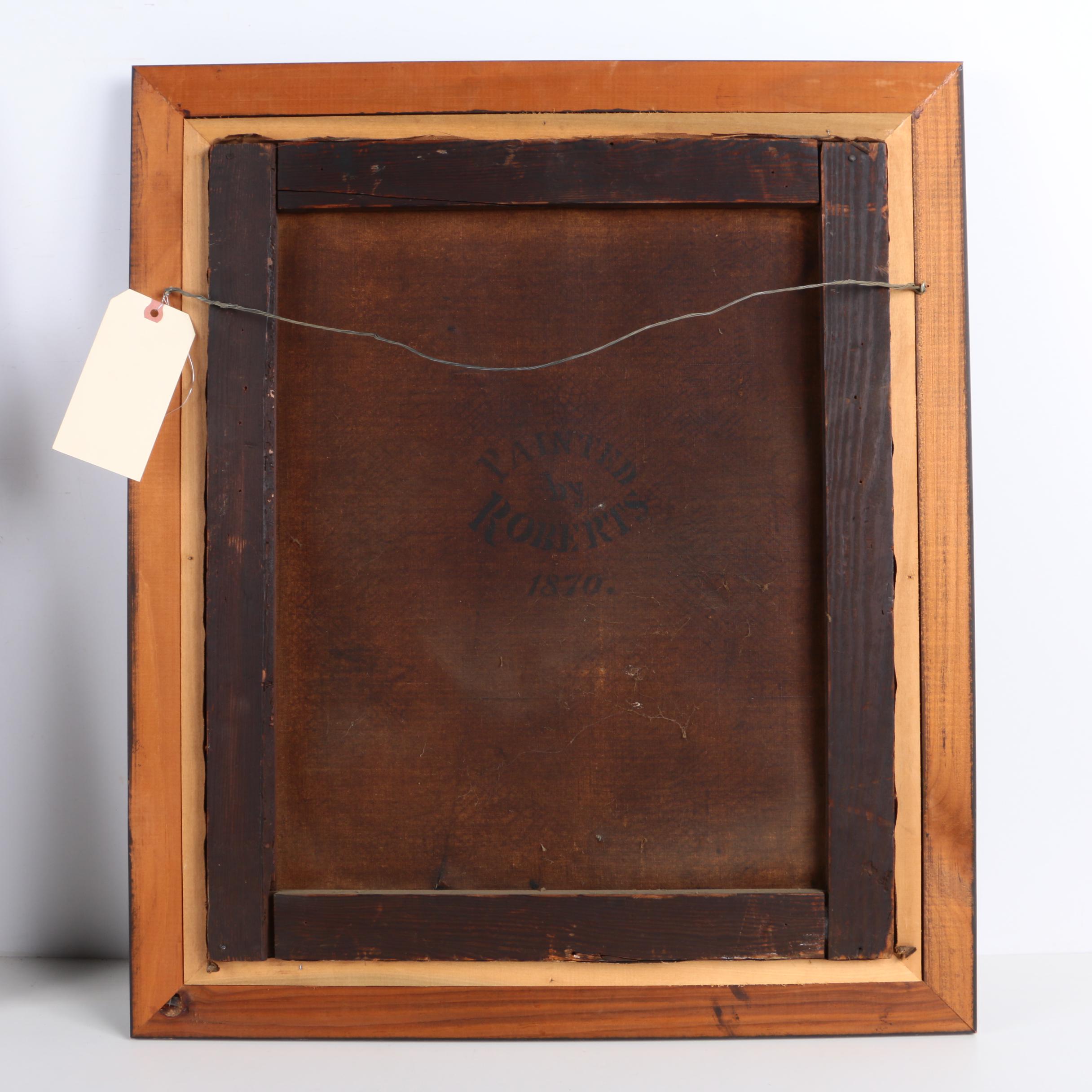 Roberts 1870 Oil Paintings on Canvas Paired Portraits