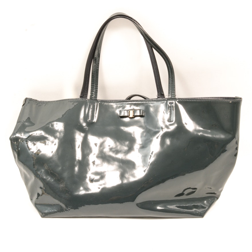 Salvatore Ferragamo Patent Tote Bag