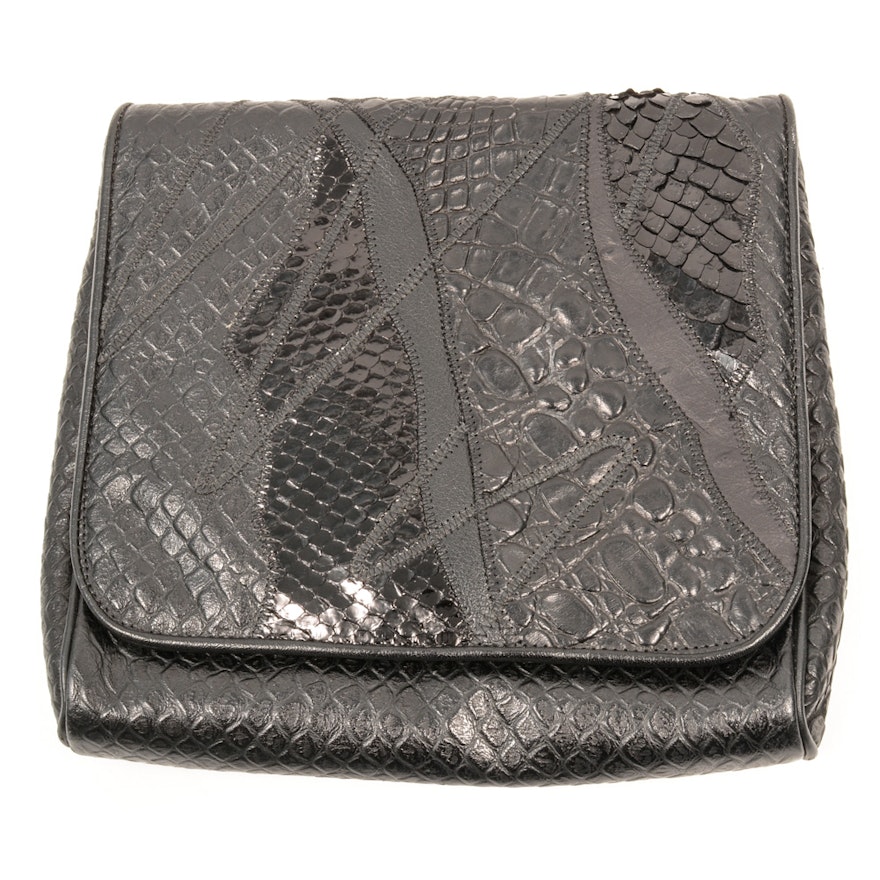 Carlos Falchi Leather Clutch