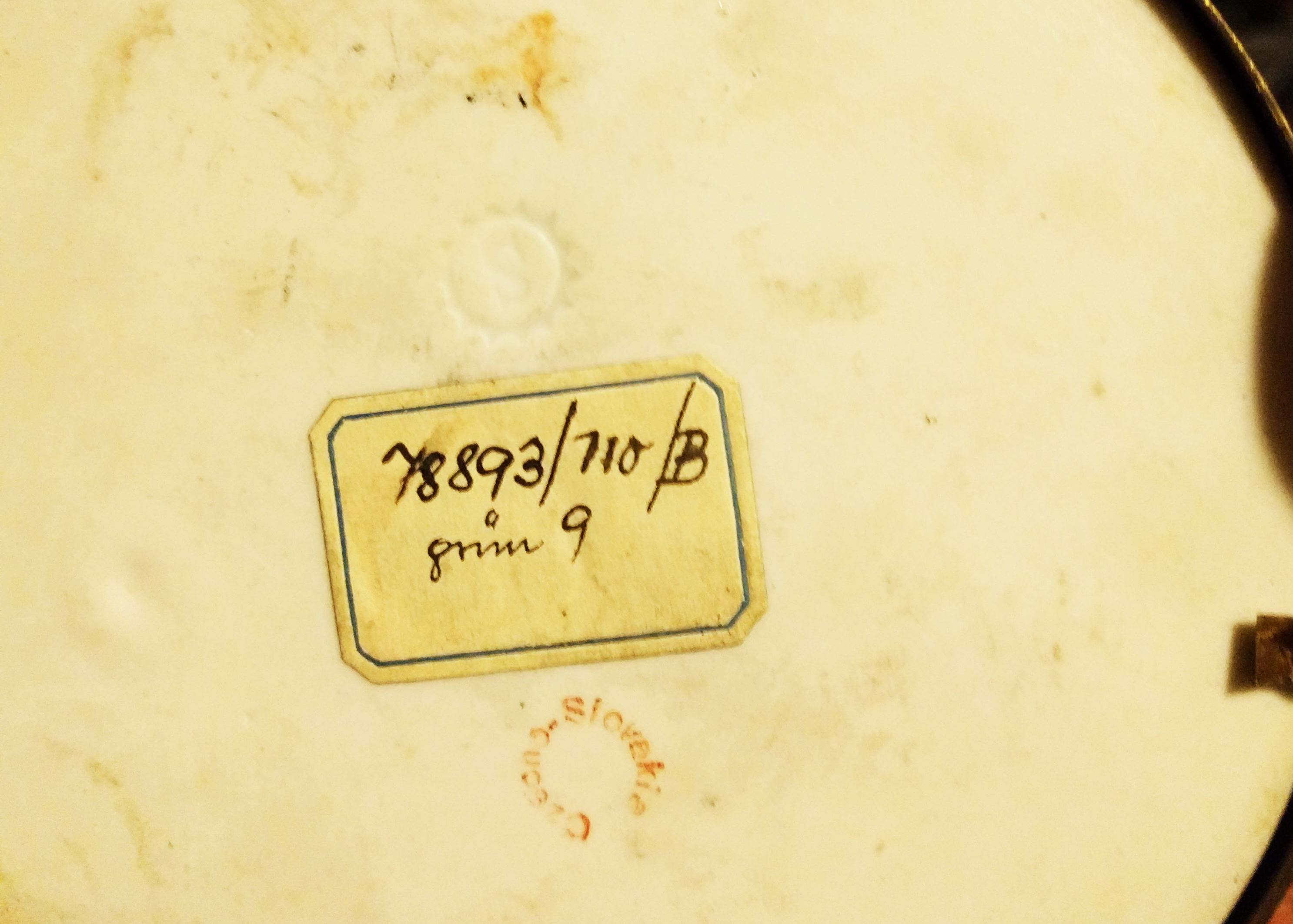 Vintage Czechoslovakia Hand-Painted Porcelain Courting Couple Plaque