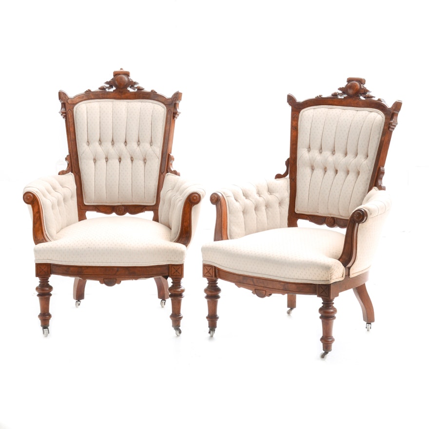 Pairing of Eastlake Style Armchairs