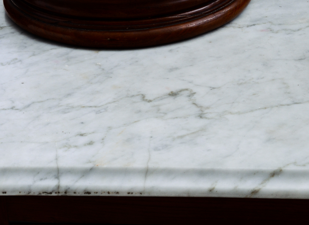 Antique Eastlake Style Marble Top Chest of Drawers with Mirror