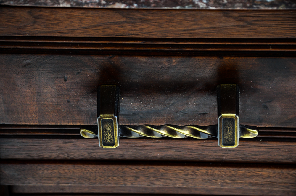 Antique Marble Top Washstand with Mirror