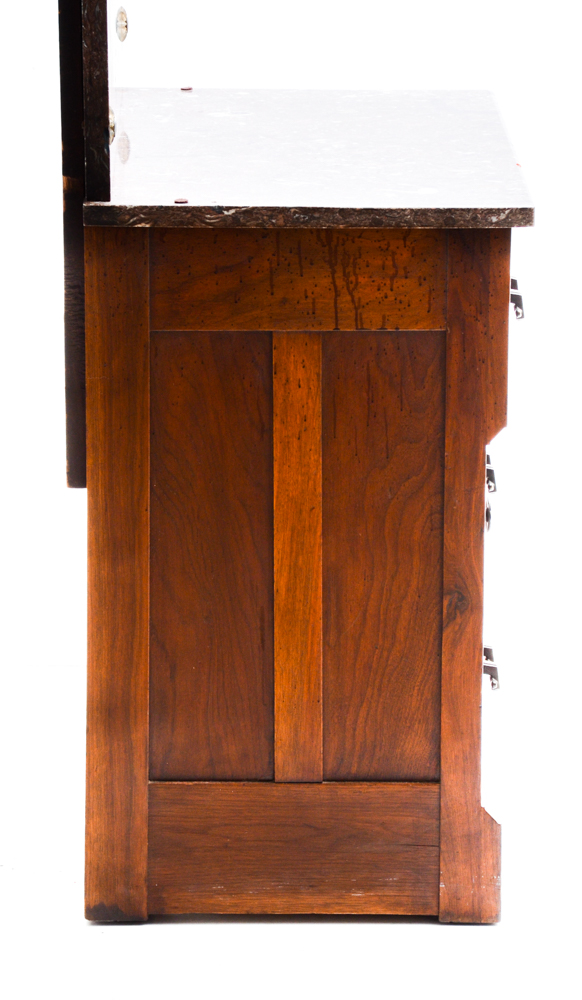 Antique Marble Top Washstand with Mirror