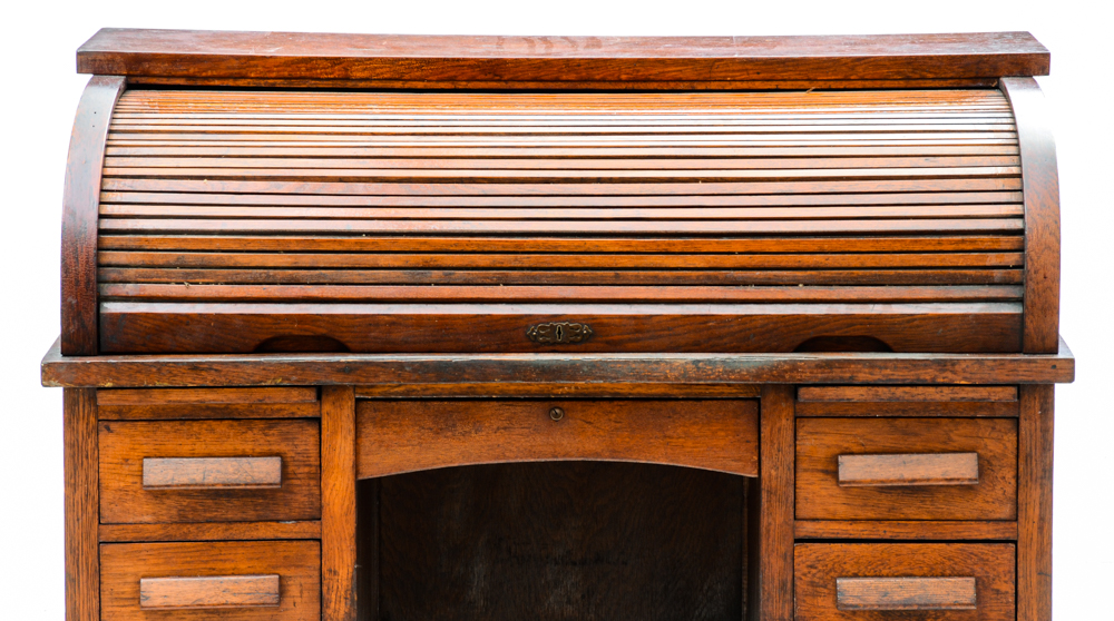 Antique Oak Roll Top Desk