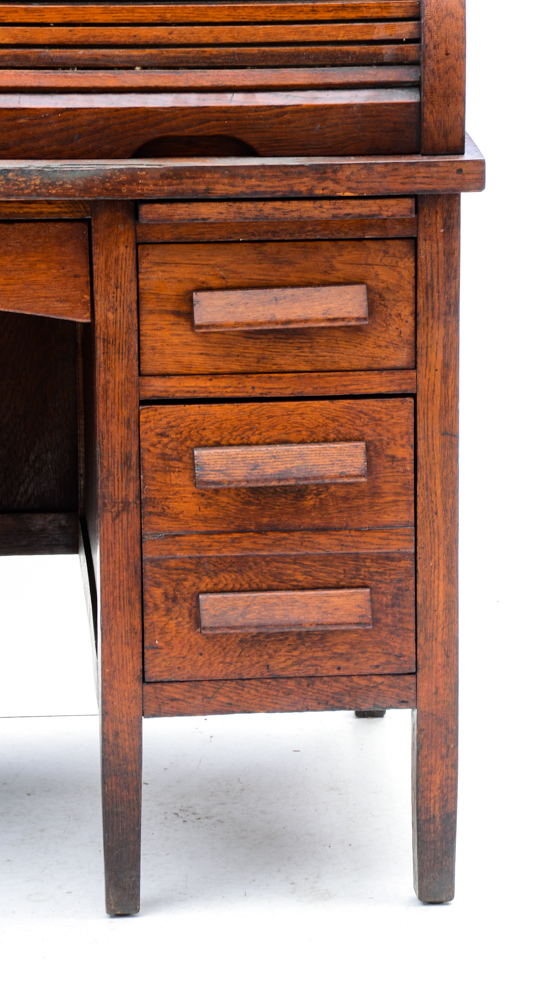 Antique Oak Roll Top Desk