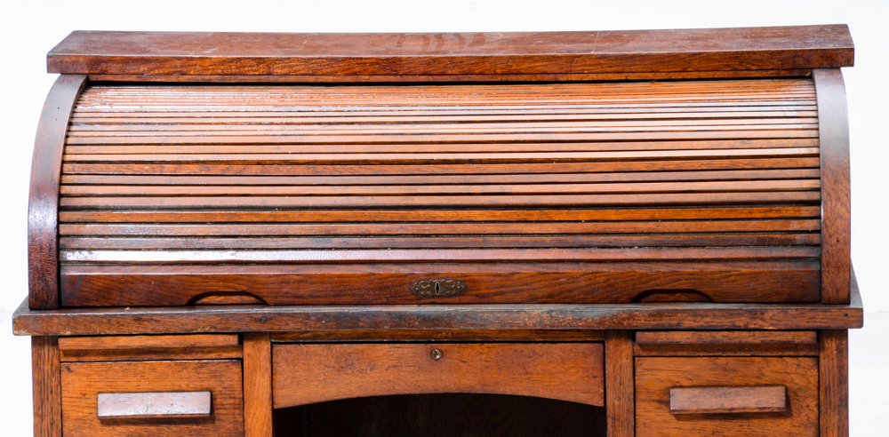 Antique Oak Roll Top Desk