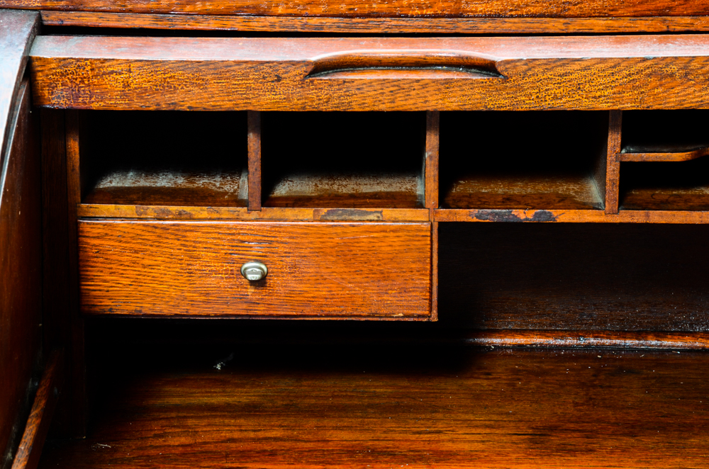 Antique Oak Roll Top Desk