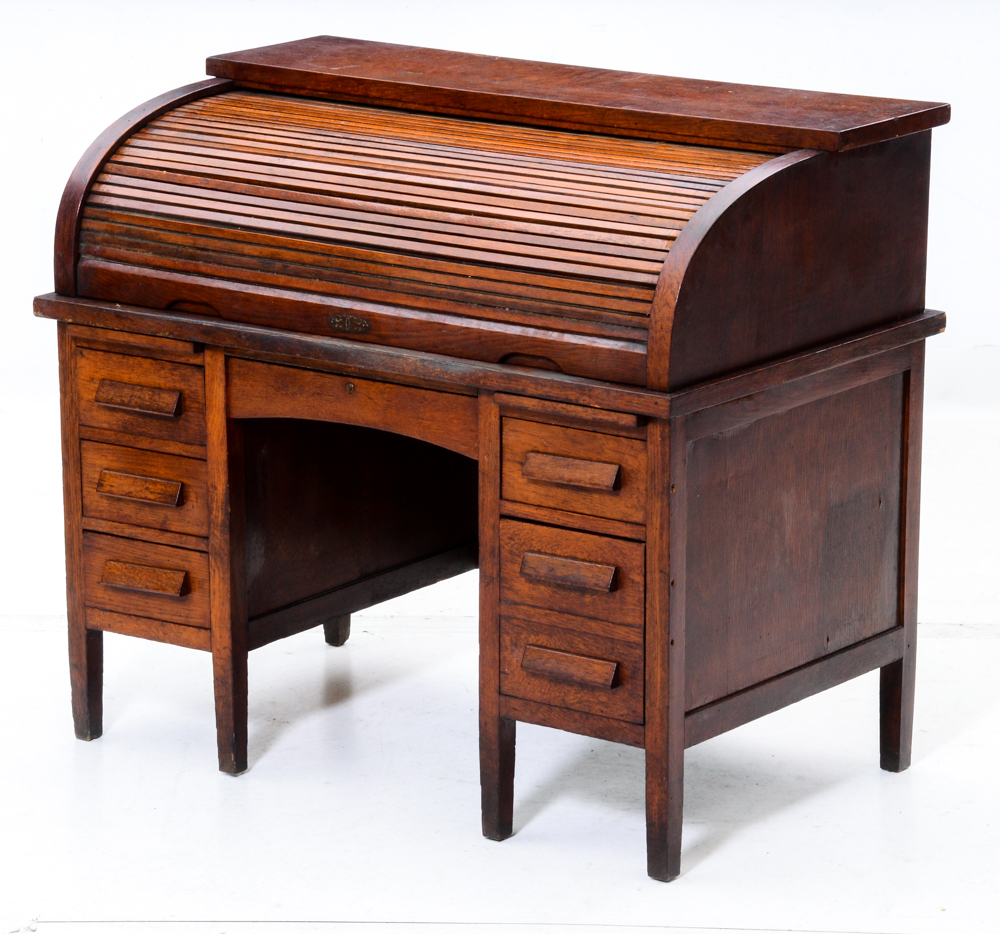 Antique Oak Roll Top Desk