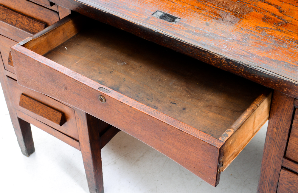 Antique Oak Roll Top Desk