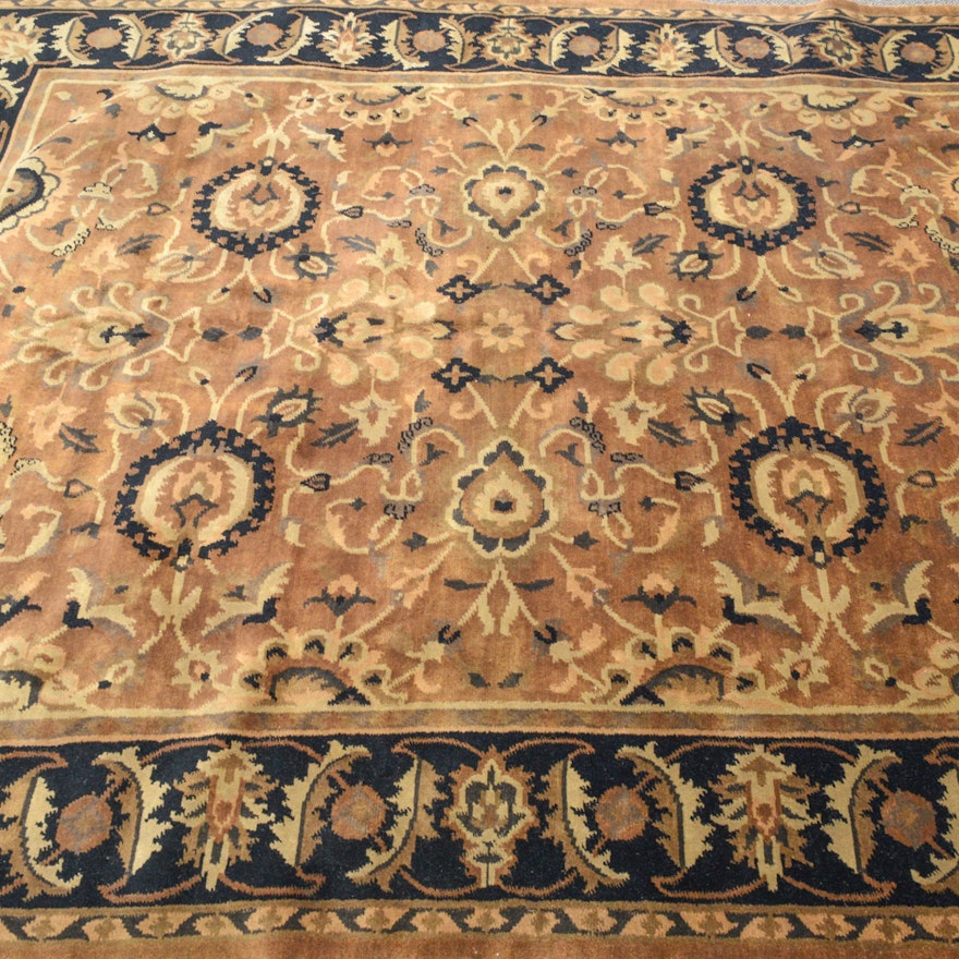 8' x 10' Hand-Knotted Indo-Turkish Oushak Rug