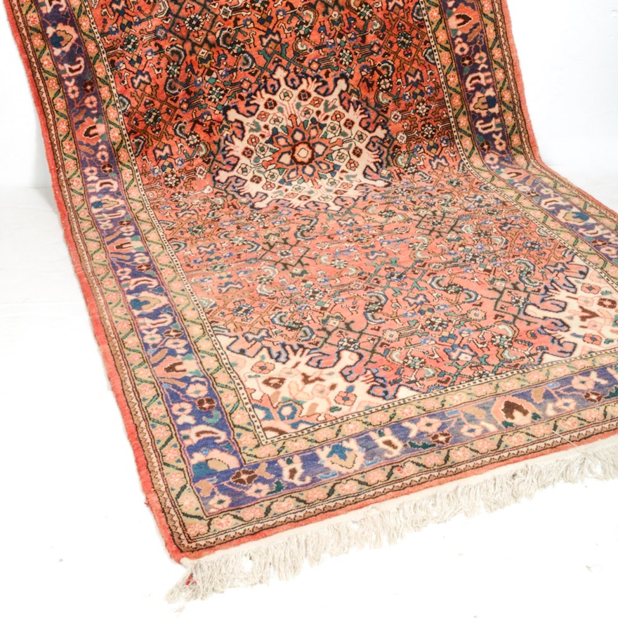 5' x 11' Semi-Antique Hand-Knotted Persian Mahal Rug