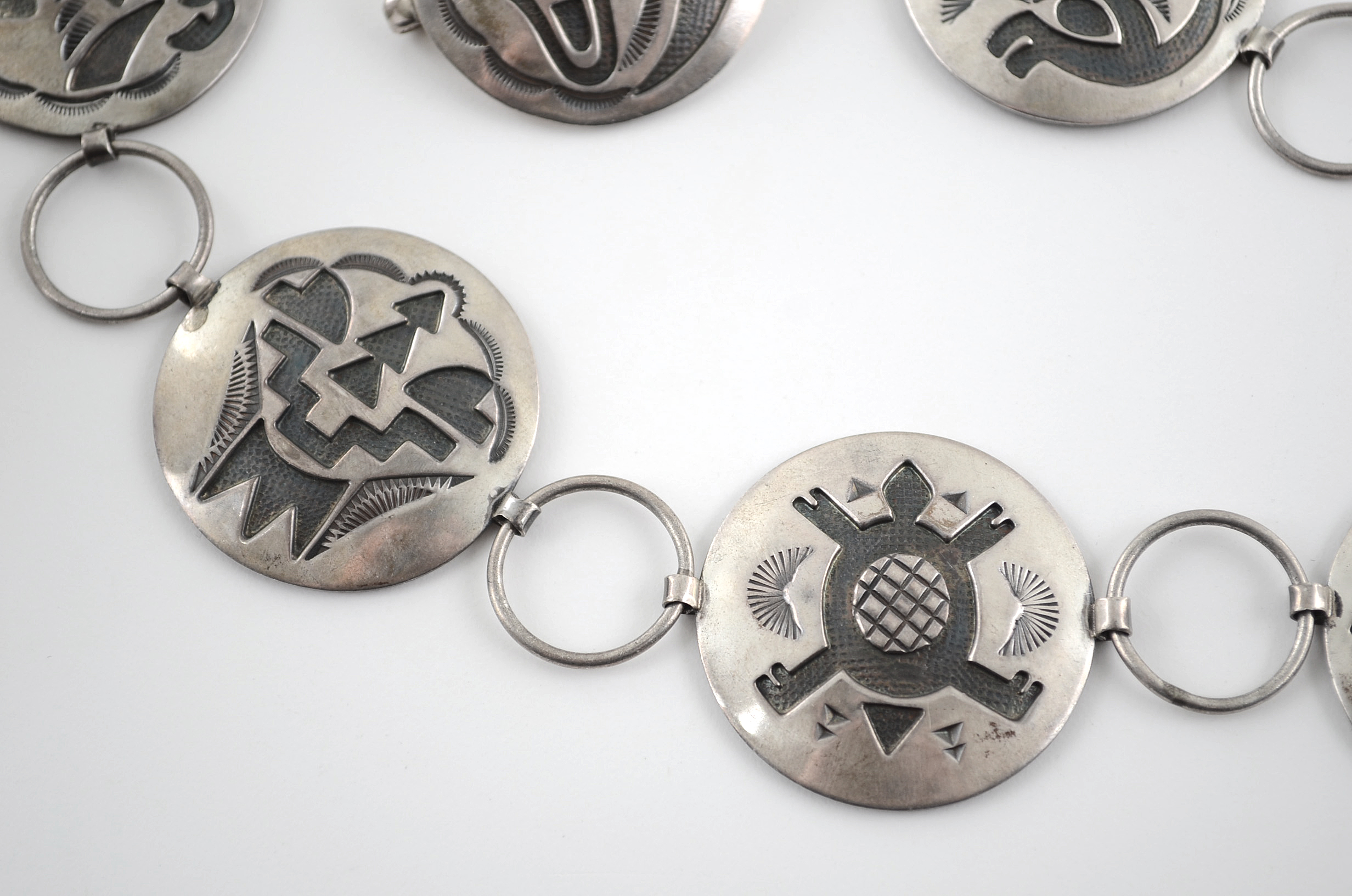 Native American Jerry Cowboy Navajo Sterling Silver Concho Belt