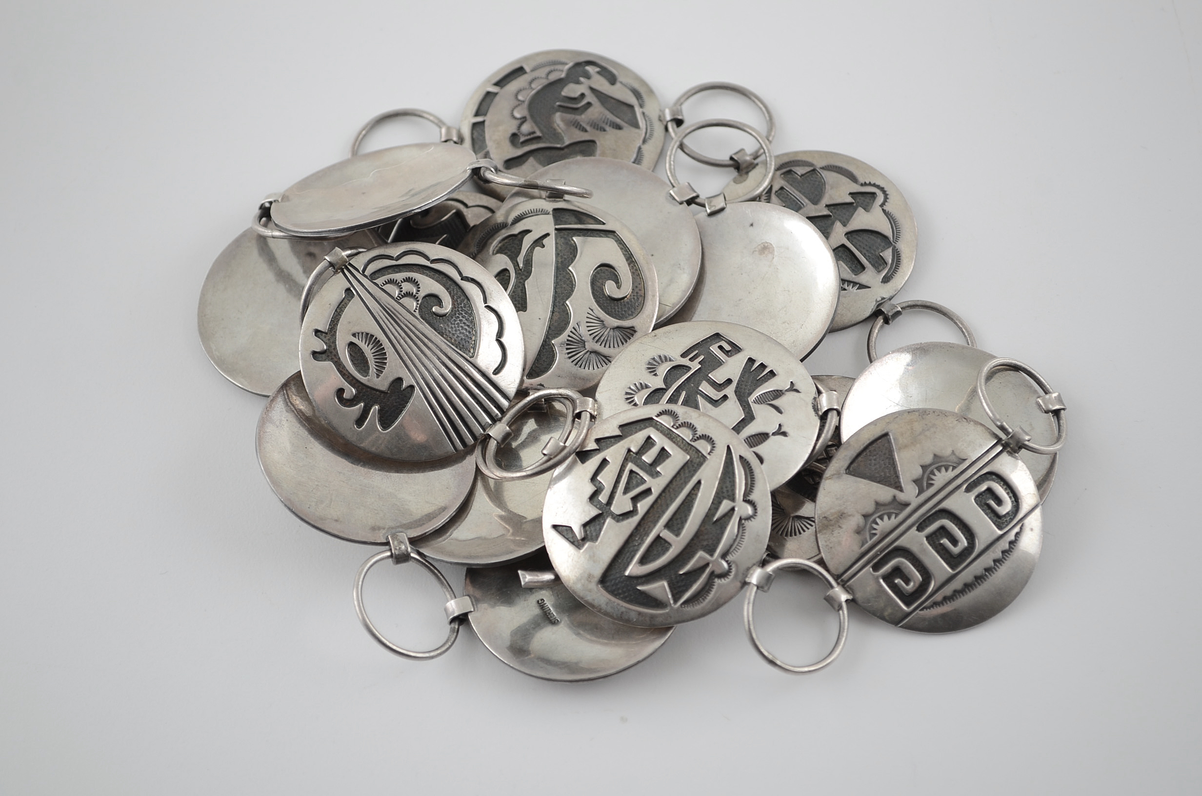 Native American Jerry Cowboy Navajo Sterling Silver Concho Belt