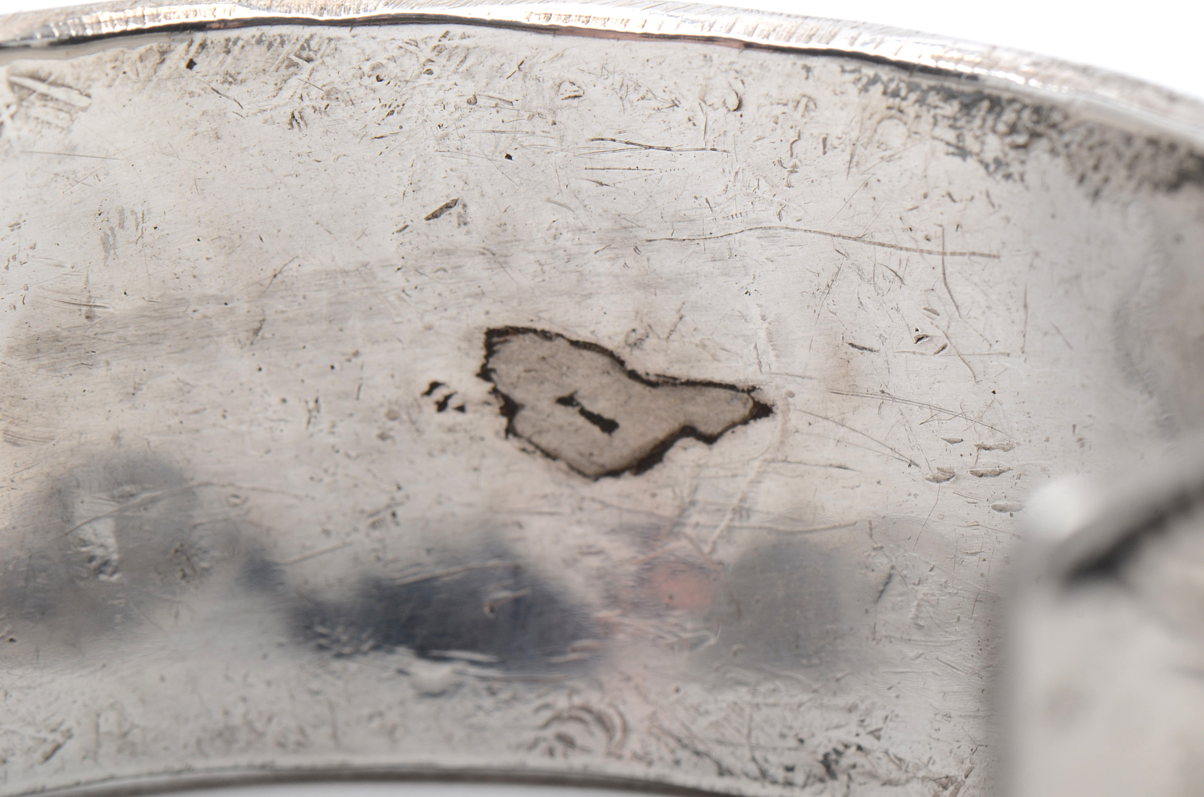 Vintage Navajo Benson Boyd Sterling Silver Inlay Cuff