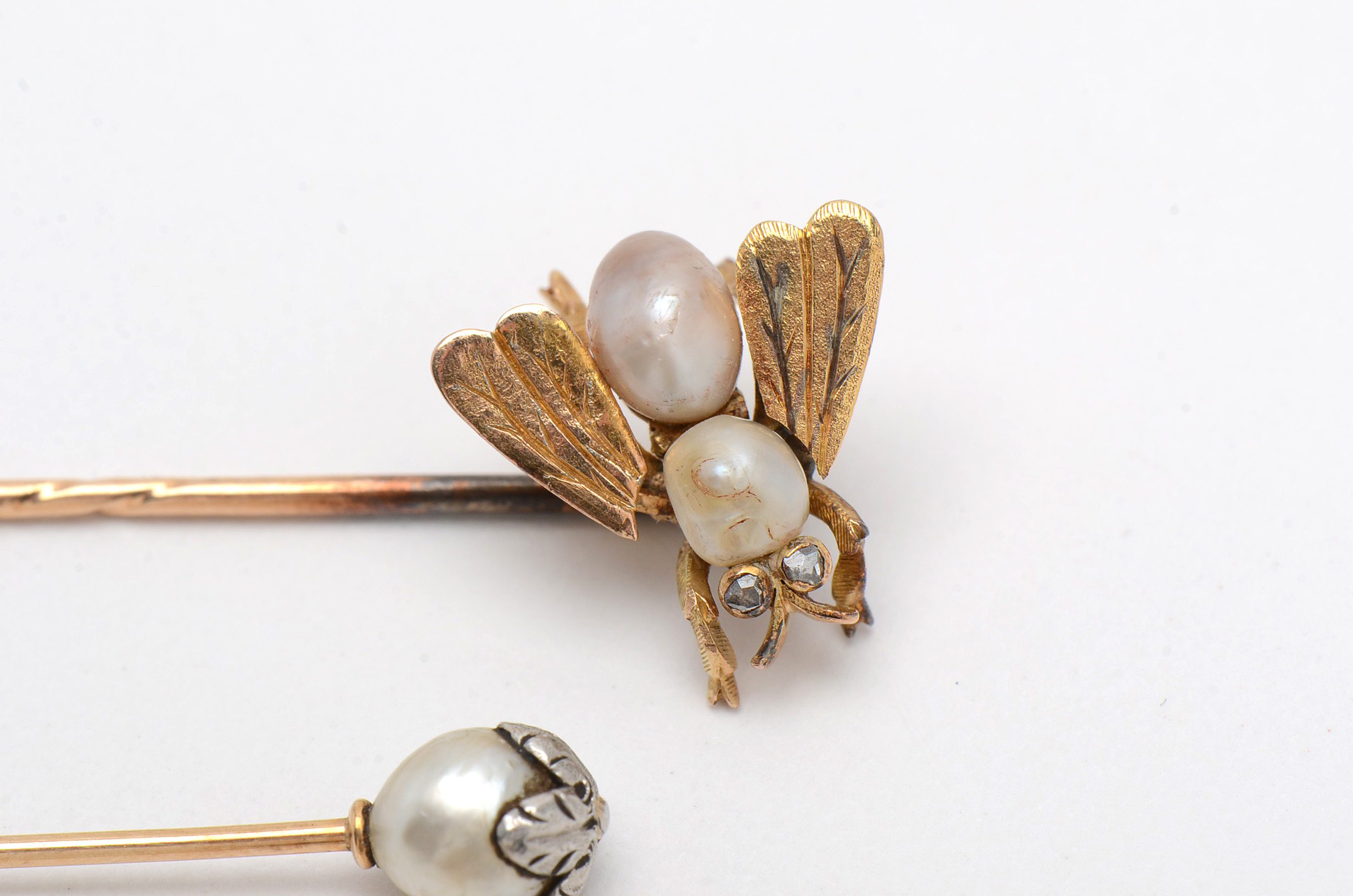 Three 14K Yellow Gold Vintage Stick Pins