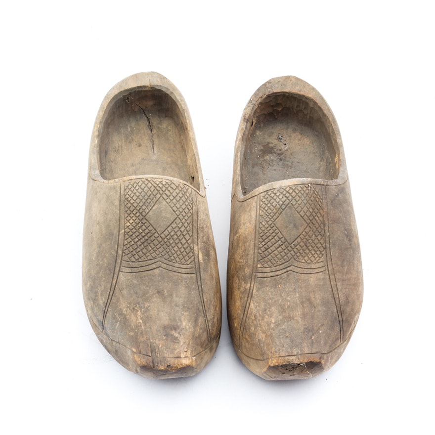 Antique Wooden Clogs