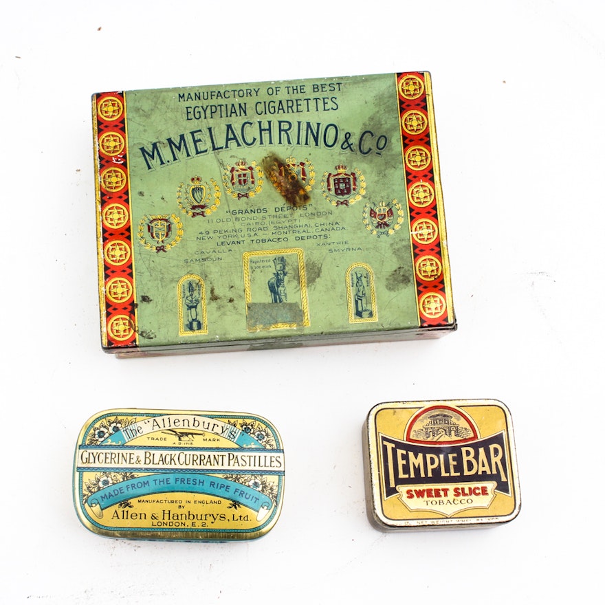 Antique and Vintage Tins With Marbles