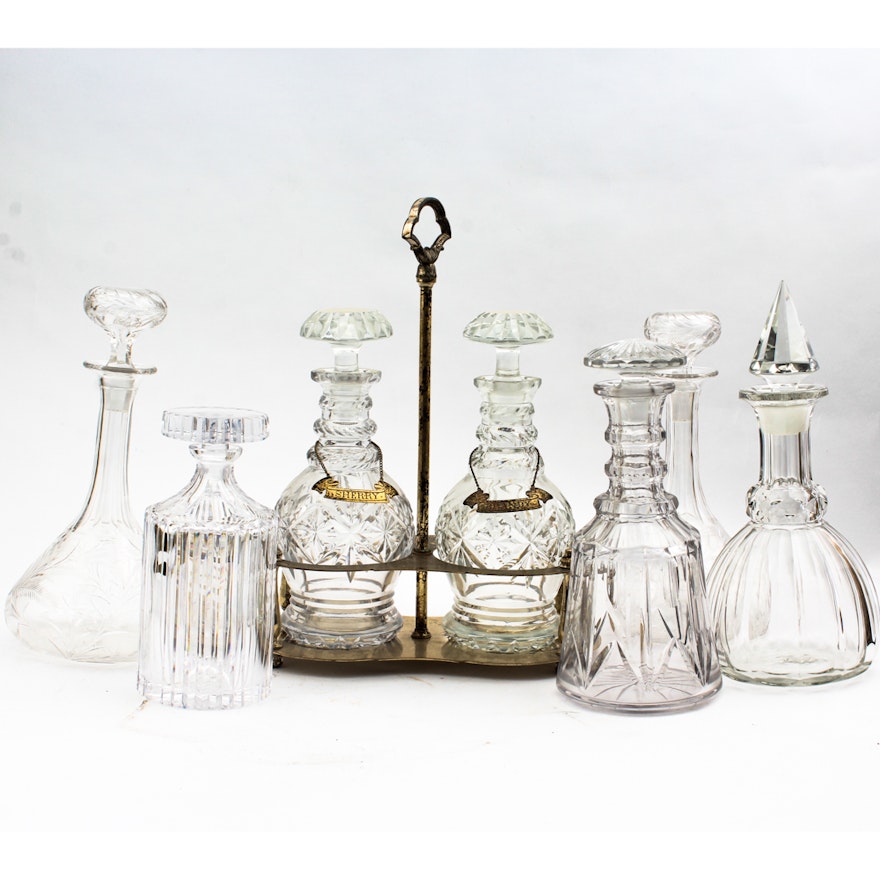 Cut Glass Decanter Assortment