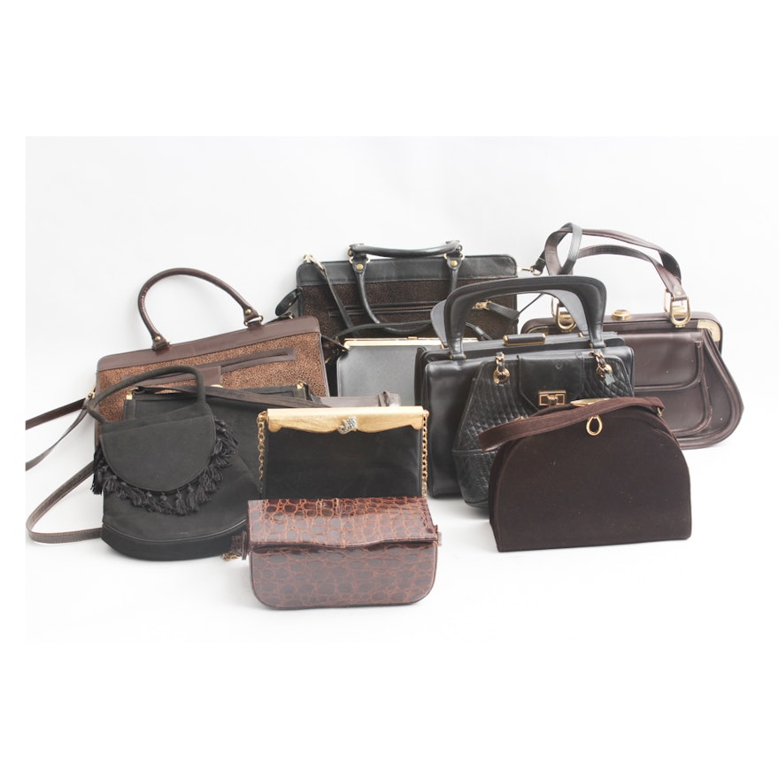 Leather and Suede Evening Bags and Handbags