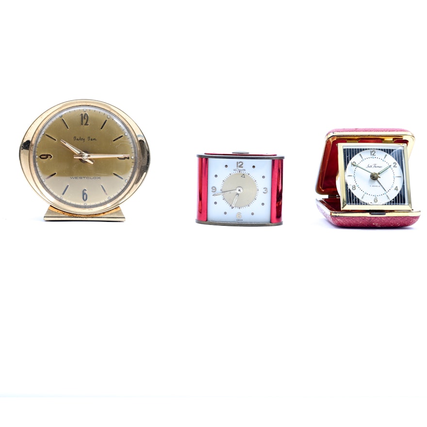Vintage LeCoultre, Seth Thomas and Westclox Alarm Clock