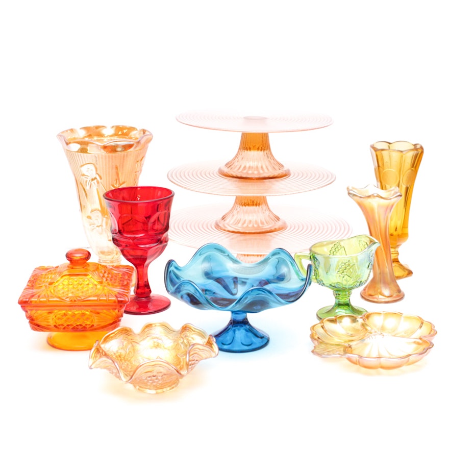 Fostoria Mid-Century Colored Glass and More