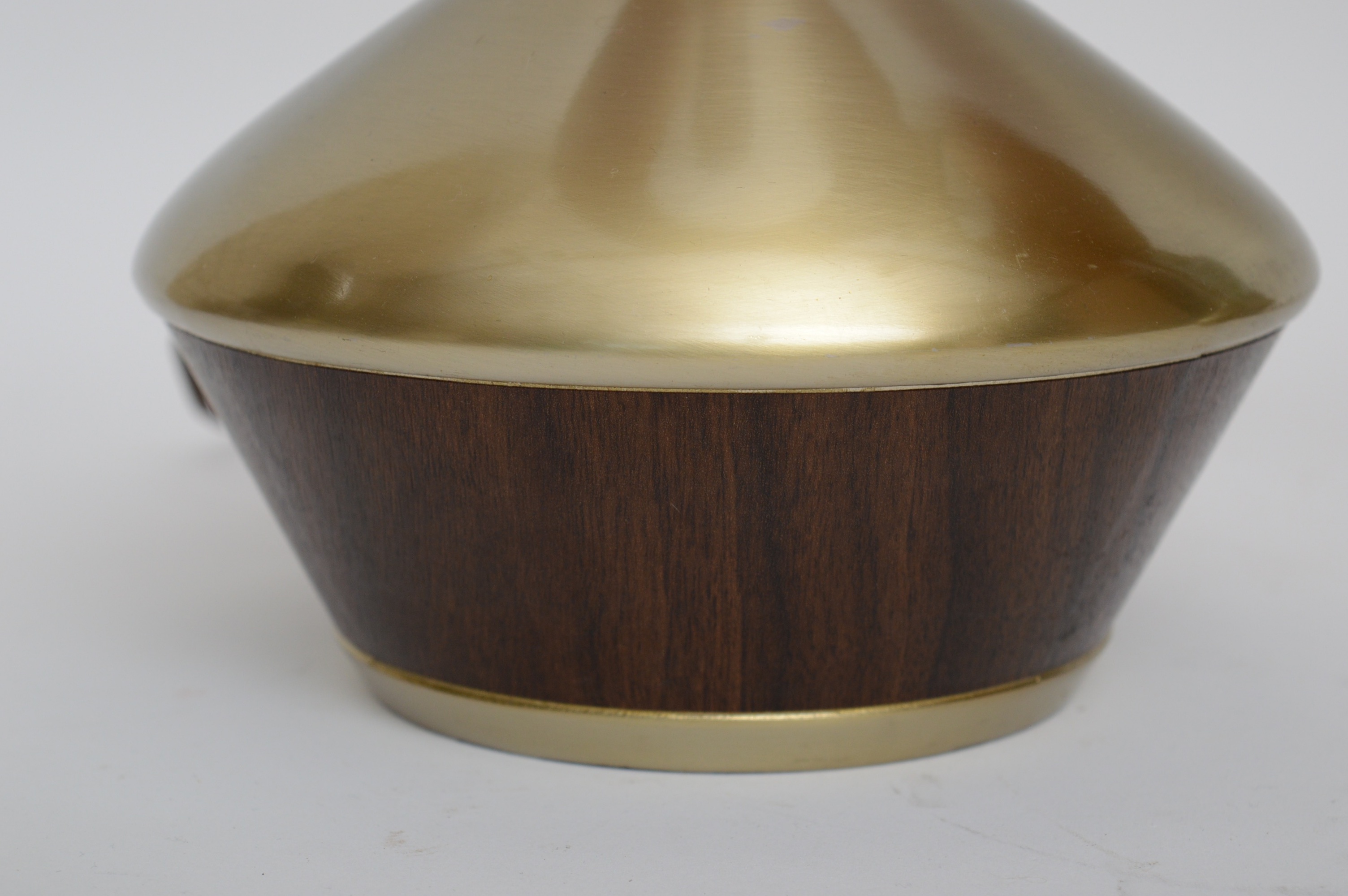 Pair of Teak and Walnut Mid Century Modern Buffet Lamps