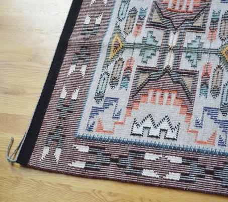Navajo Nora Wilkenson Raised Outline Woven Accent Rug