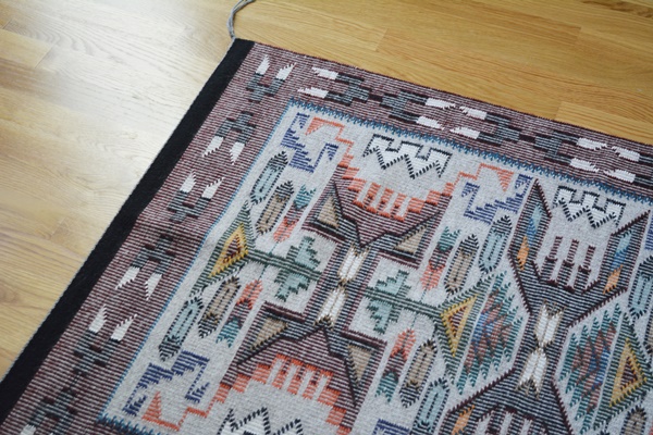 Navajo Nora Wilkenson Raised Outline Woven Accent Rug