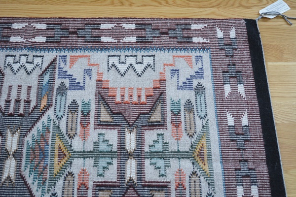 Navajo Nora Wilkenson Raised Outline Woven Accent Rug