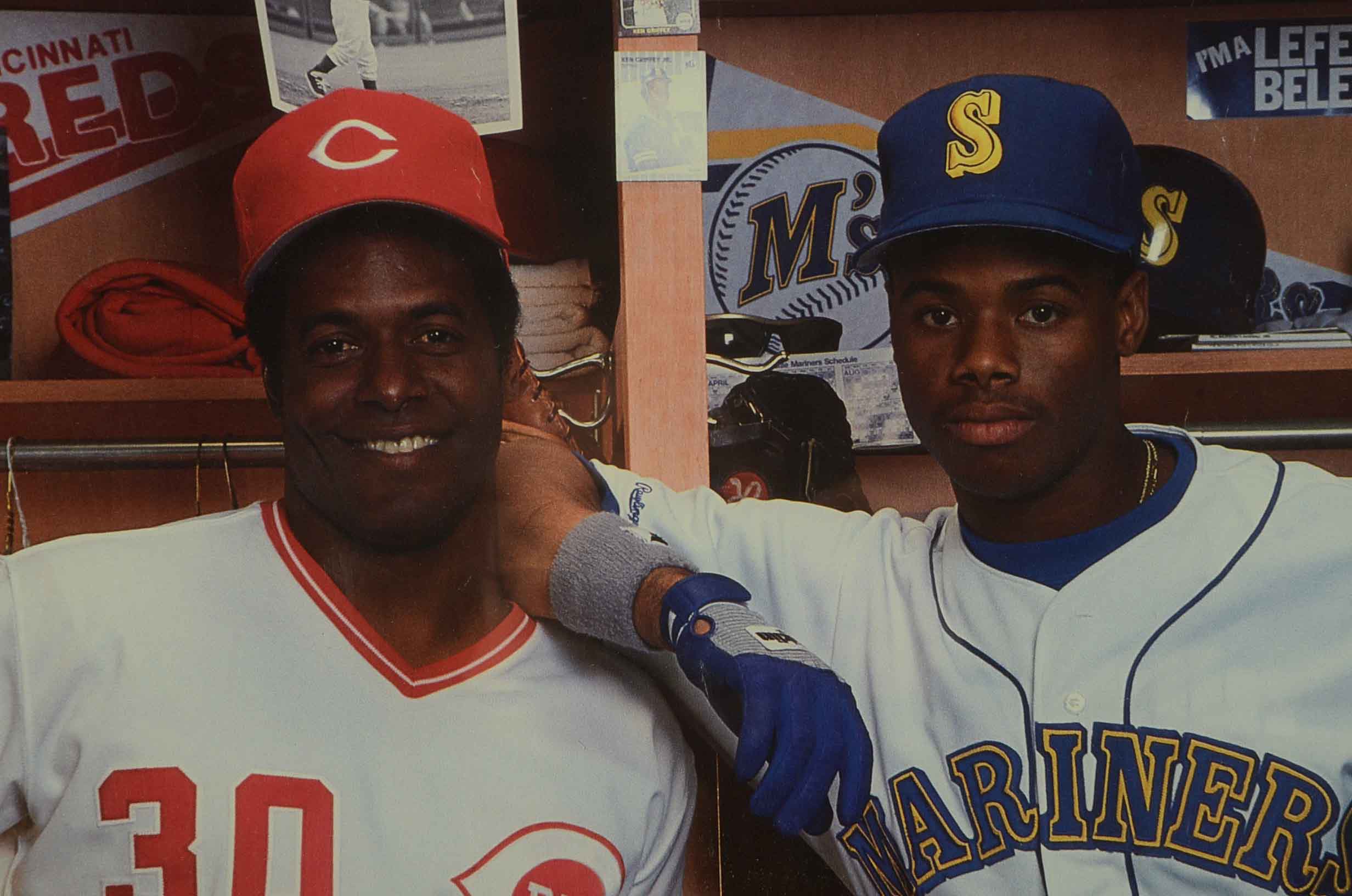 Ken Griffey Jr. and Griffey Sr. Signed Poster   COA