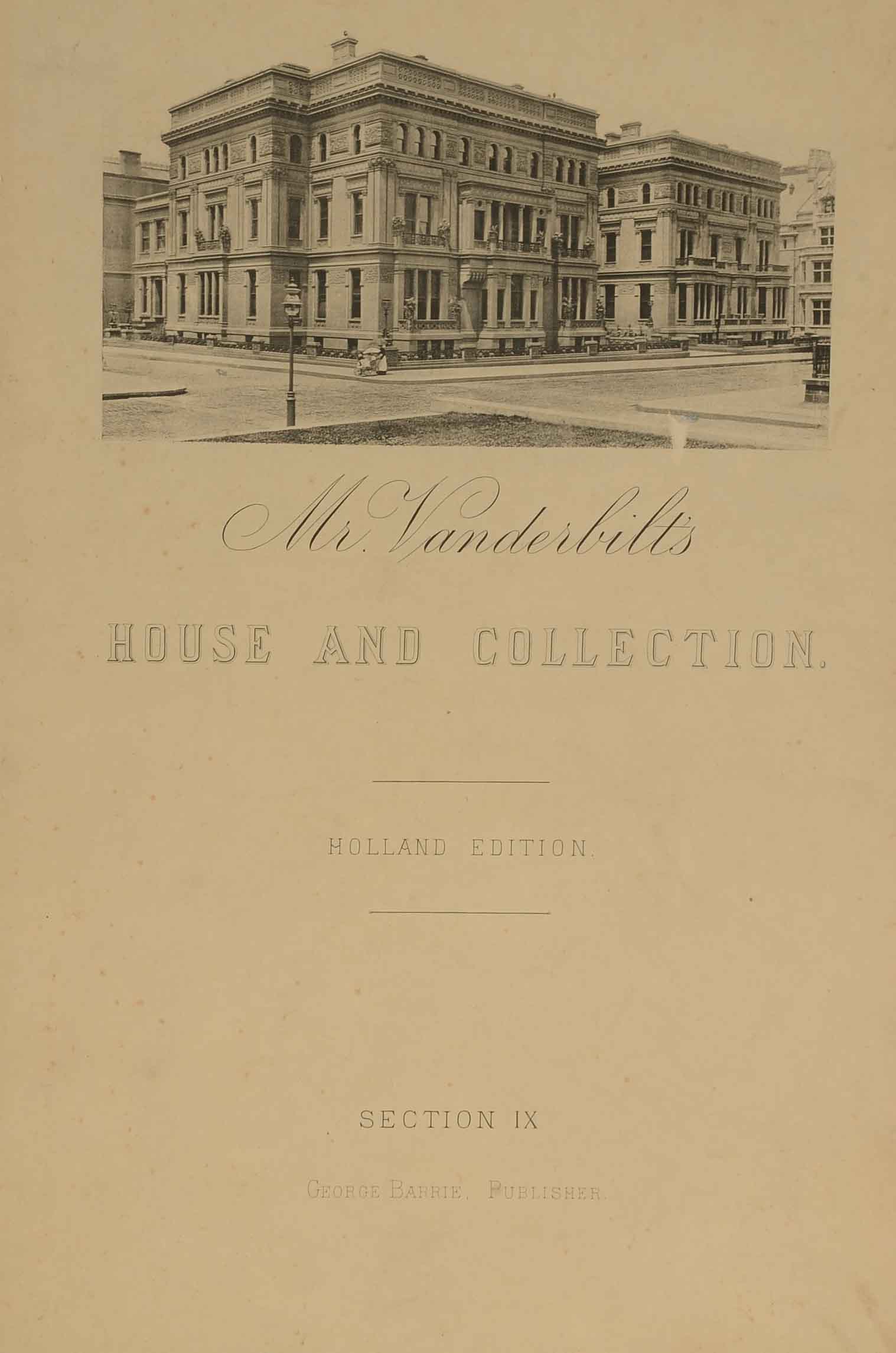 "Mr. Vanderbilt's House and Collection" Art Folio Set