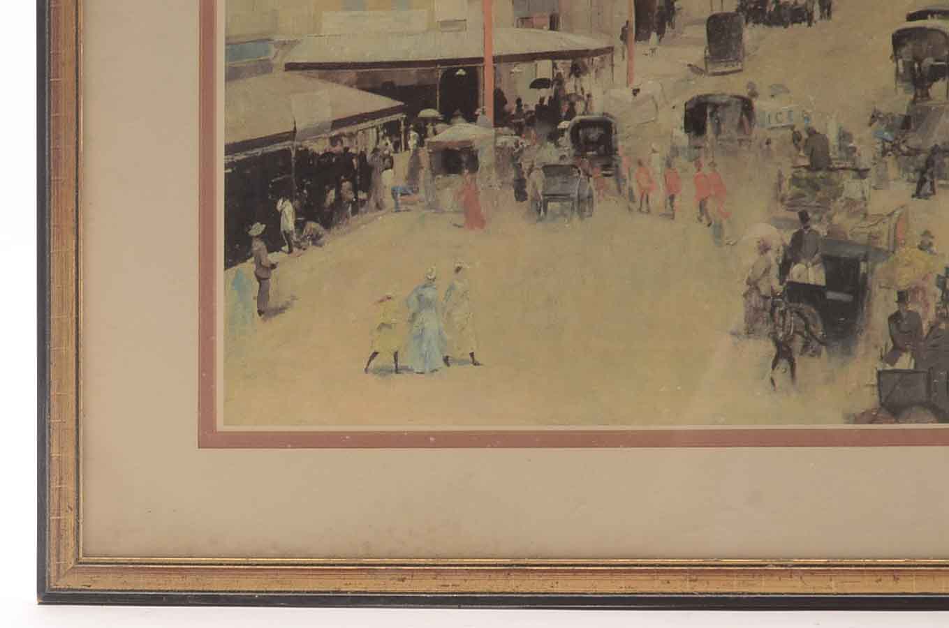 Tom Roberts Offset Lithograph after 'Bourke Street, Melbourne circa 1886'