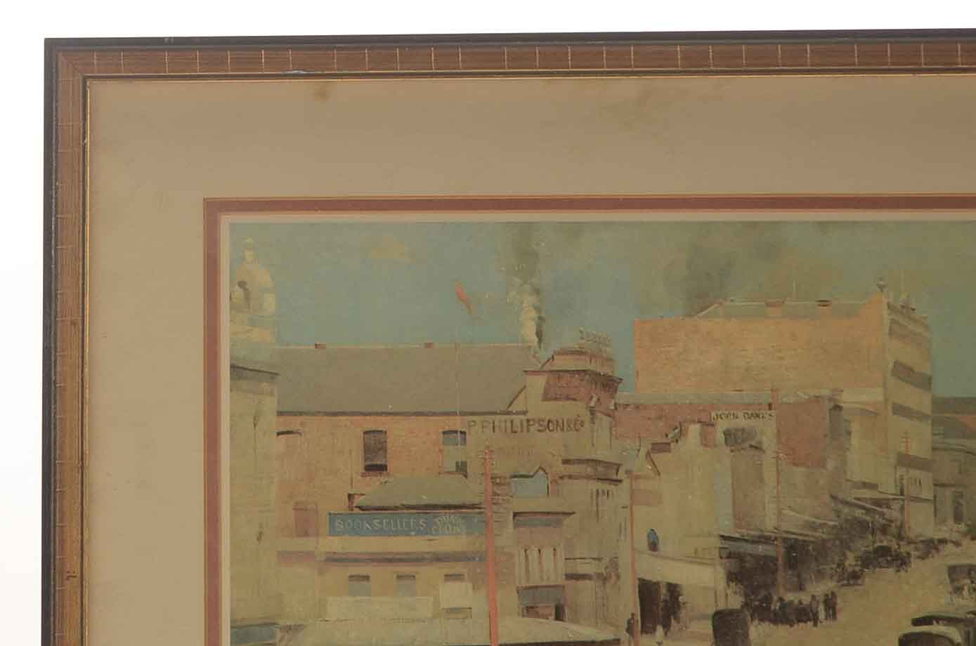 Tom Roberts Offset Lithograph after 'Bourke Street, Melbourne circa 1886'