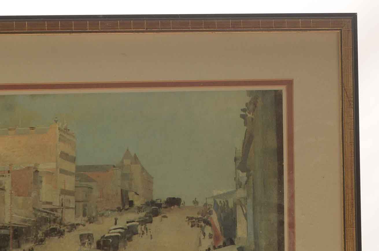 Tom Roberts Offset Lithograph after 'Bourke Street, Melbourne circa 1886'