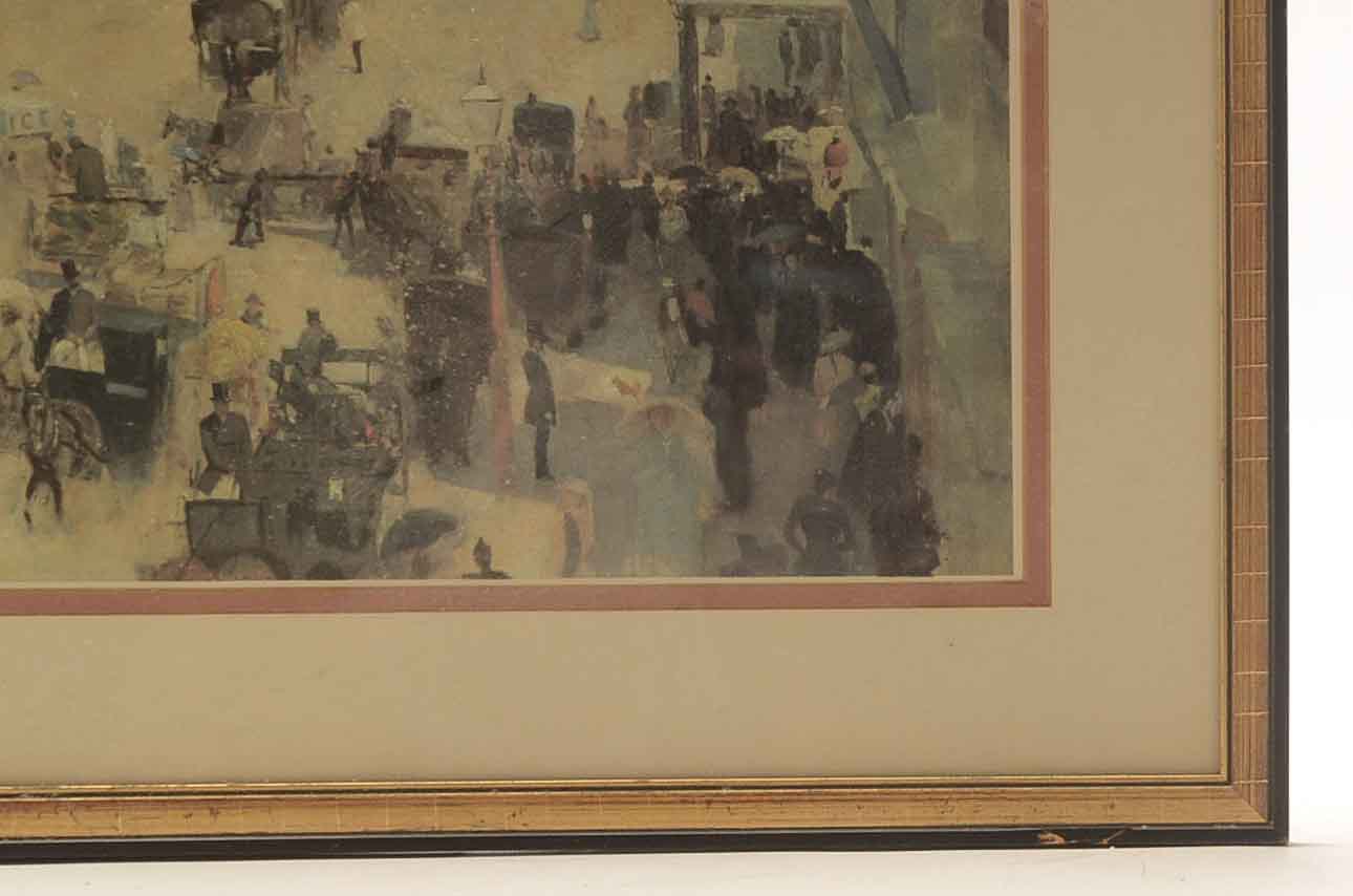 Tom Roberts Offset Lithograph after 'Bourke Street, Melbourne circa 1886'