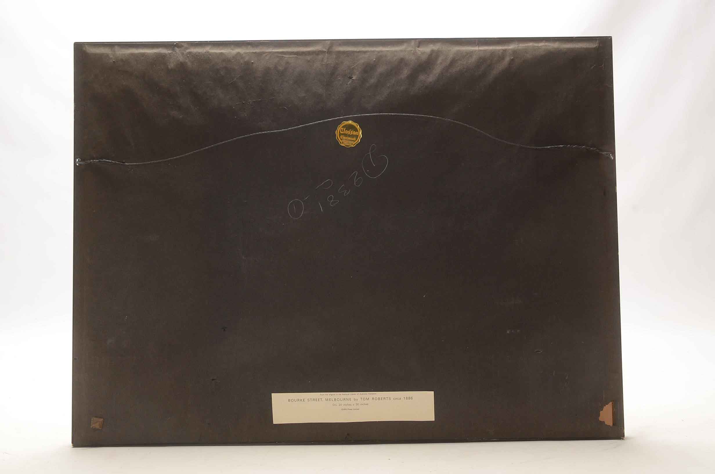 Tom Roberts Offset Lithograph after 'Bourke Street, Melbourne circa 1886'