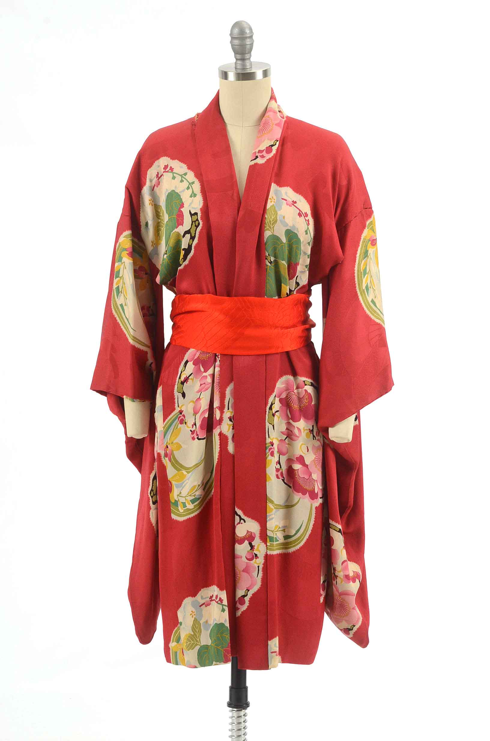 Vintage Silk Kimono with Silk Blouse and Trousers