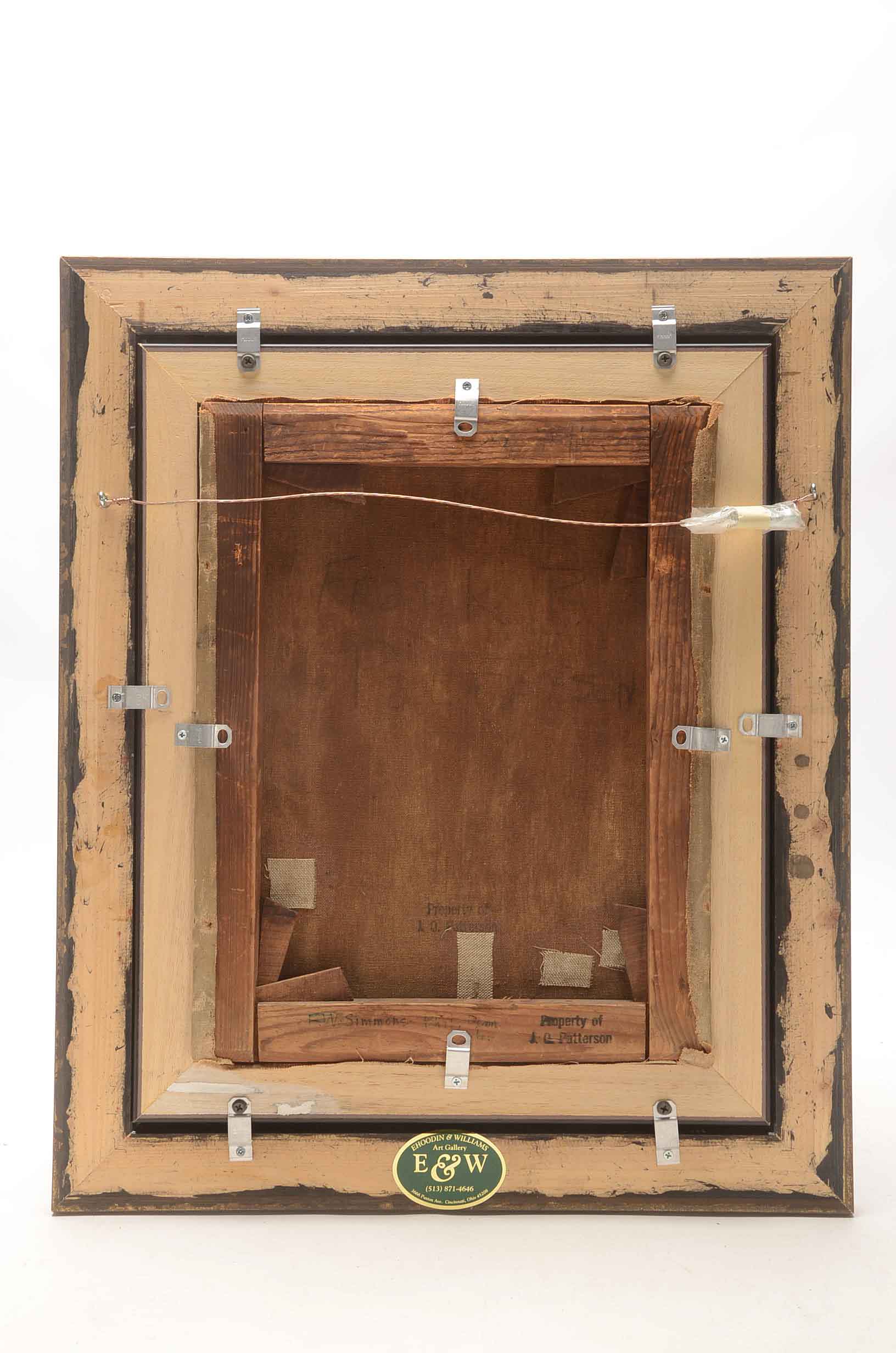 F.W. Simmons Signed Portrait Painting in Oil of Woodrow Wilson