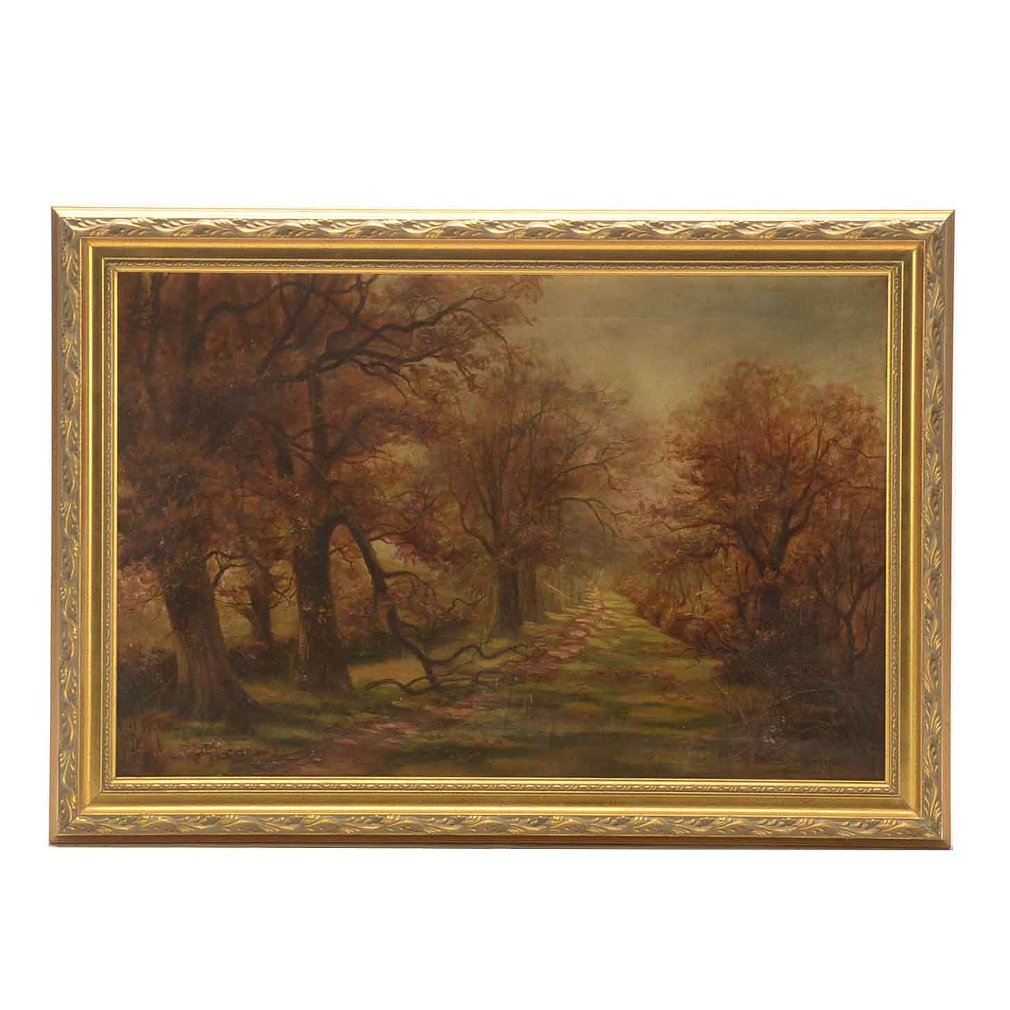 Hattie Swinburne Signed Oil Painting of an Autumn Landscape