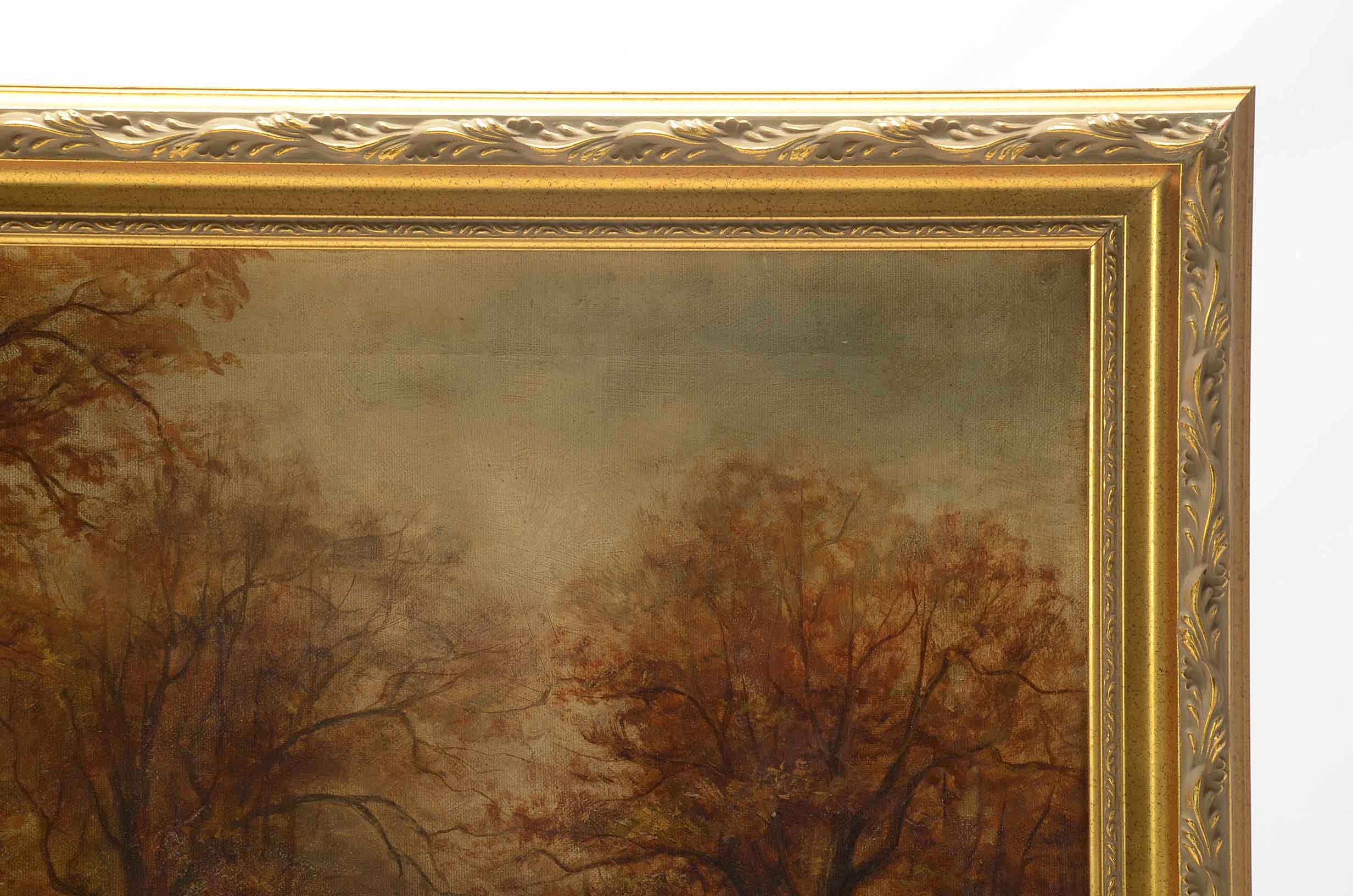 Hattie Swinburne Signed Oil Painting of an Autumn Landscape