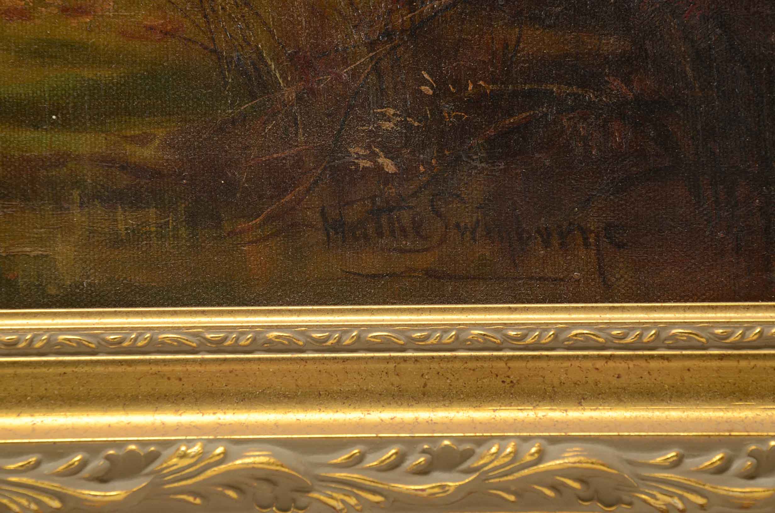 Hattie Swinburne Signed Oil Painting of an Autumn Landscape