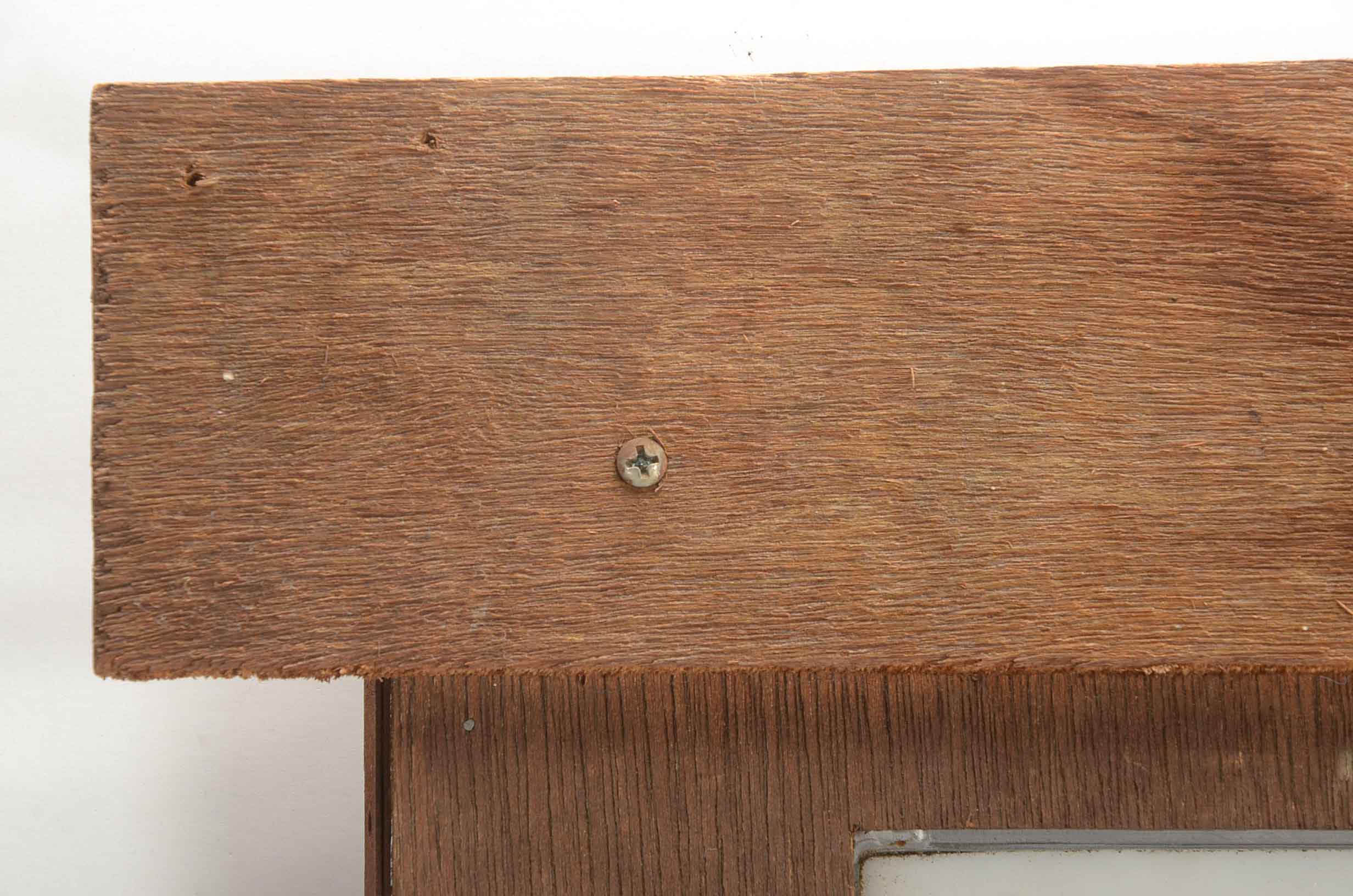 Vintage Leaded Stained Glass Panels in Wood Frame