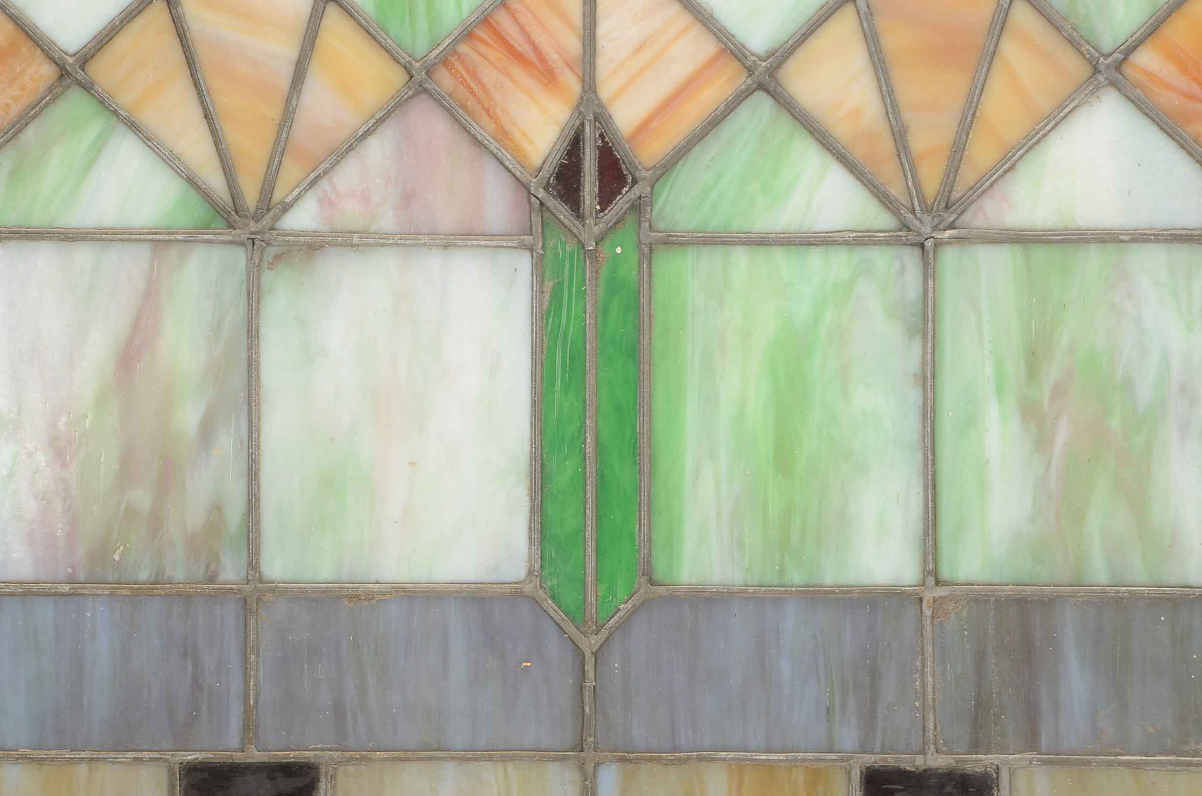 Vintage Leaded Stained Glass Panel