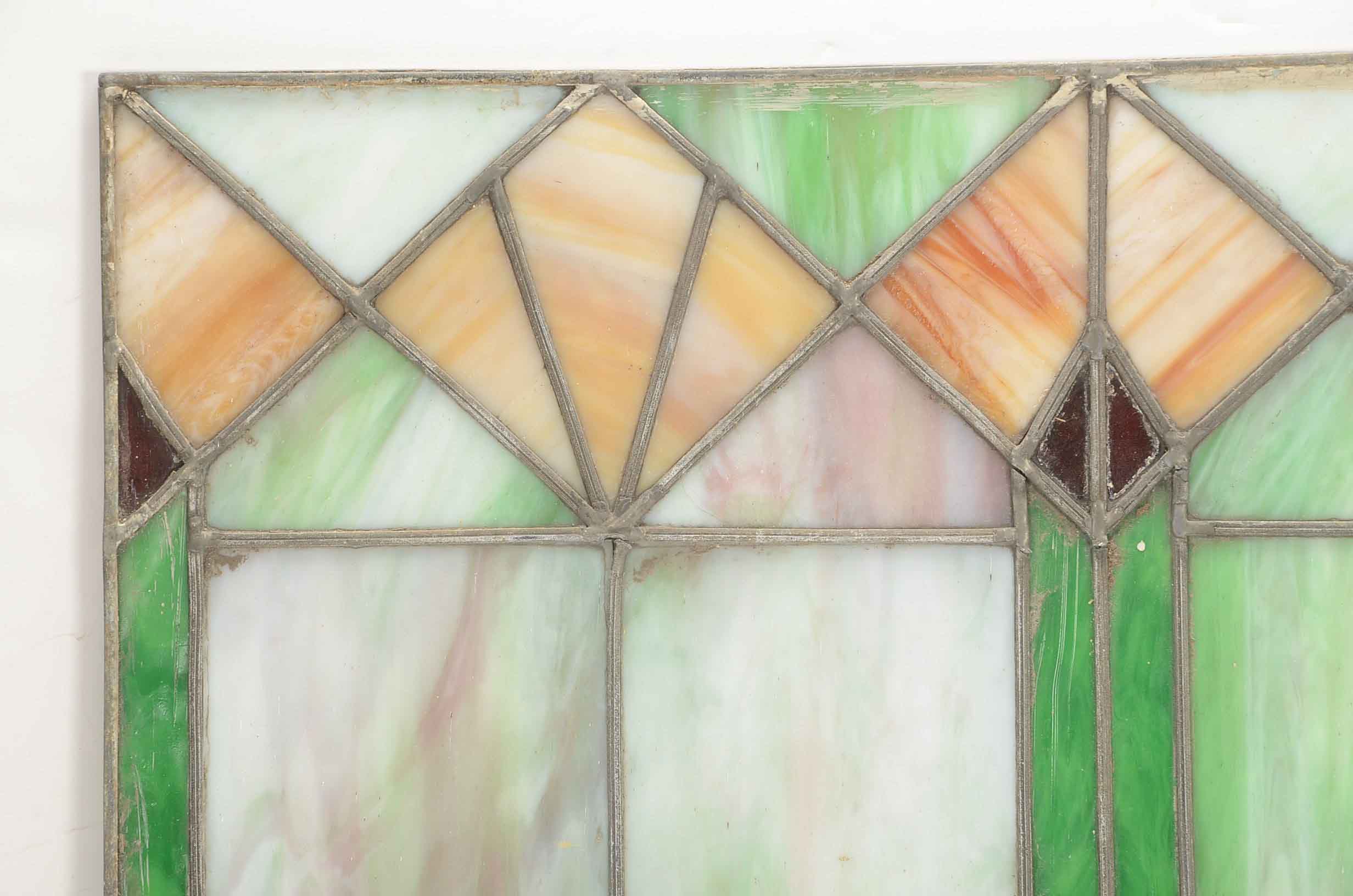 Vintage Leaded Stained Glass Panel