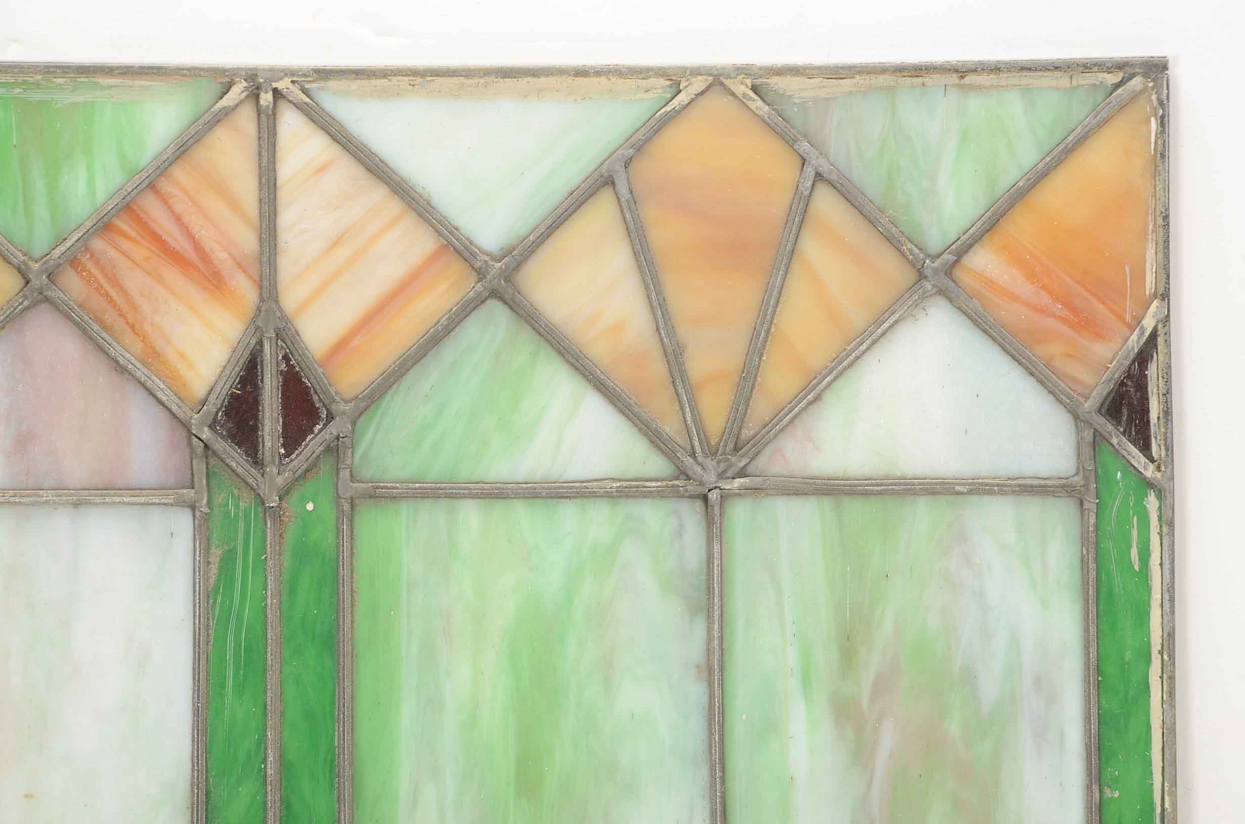 Vintage Leaded Stained Glass Panel