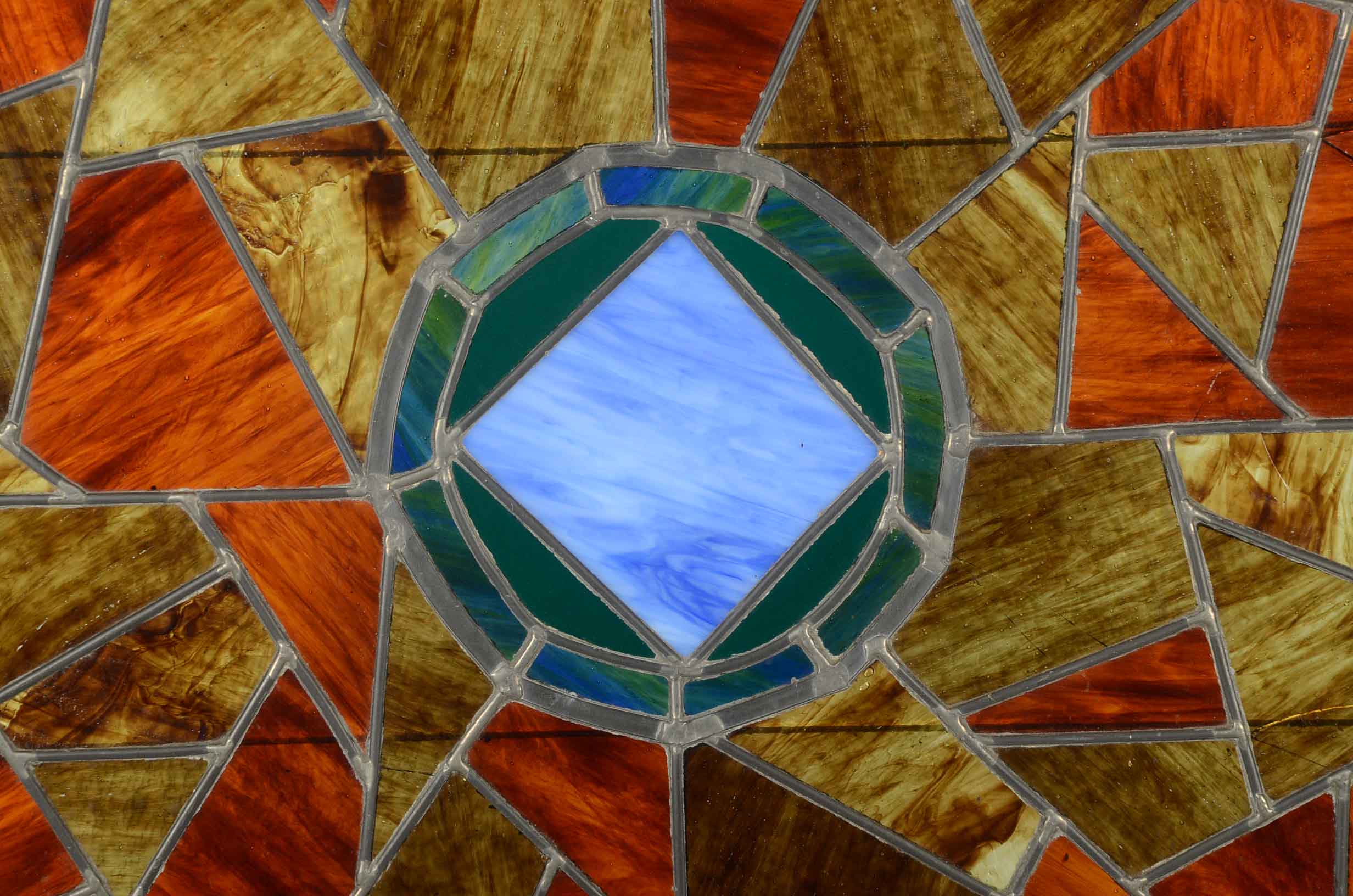 Vintage Stained Glass Panel