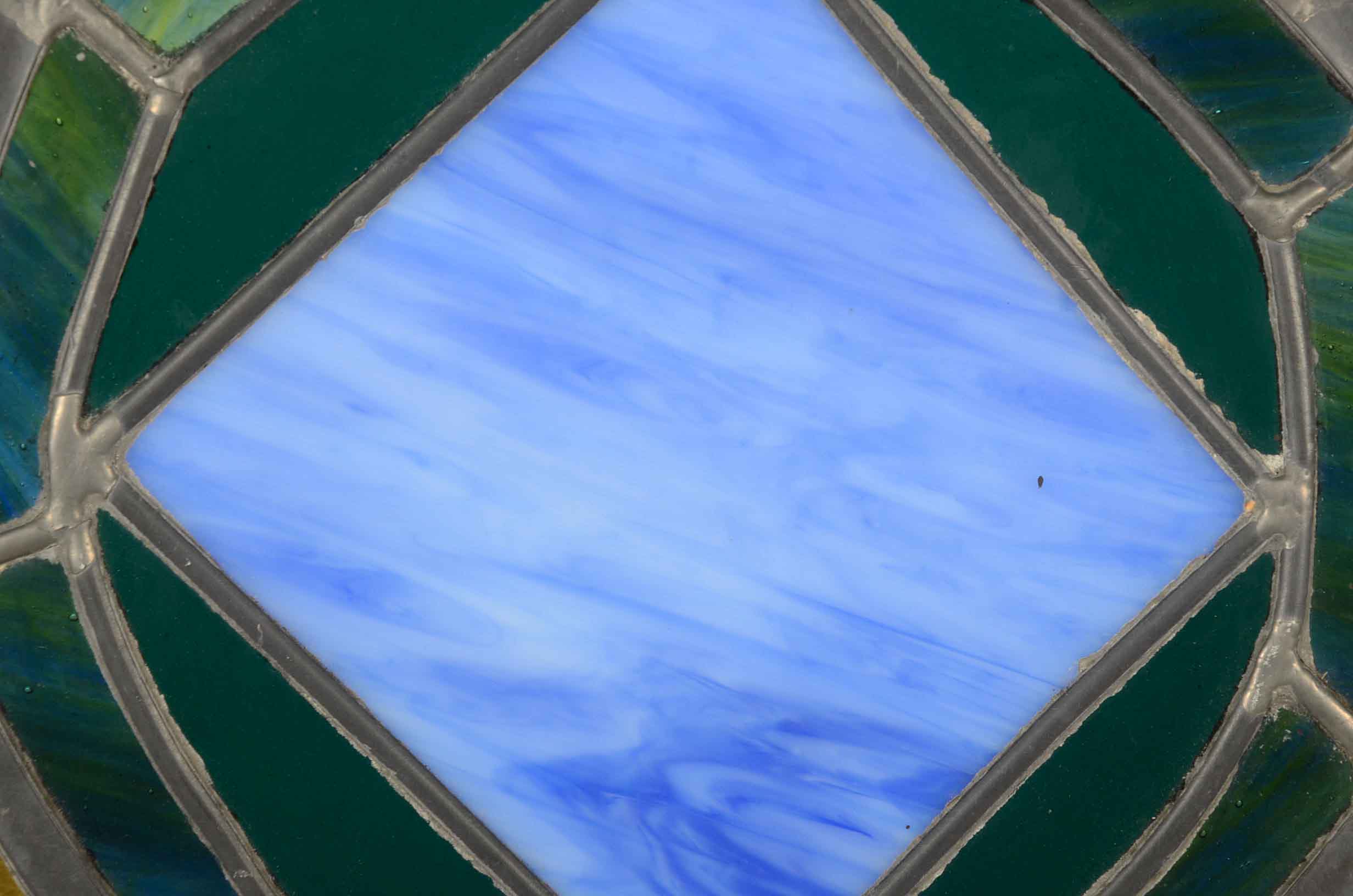 Vintage Stained Glass Panel