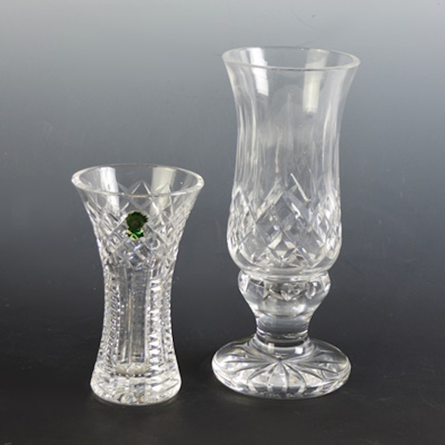 Waterford Crystal Vase and Pedestal Hurricane